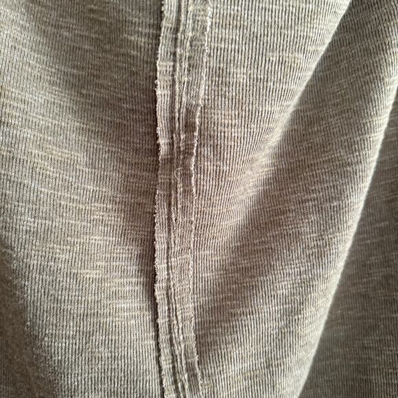 FREE PEOPLE | We the Free Olive Ribbed Slub Knit Cowl Neck Tee Blouson Sleeves - Picture 6 of 6